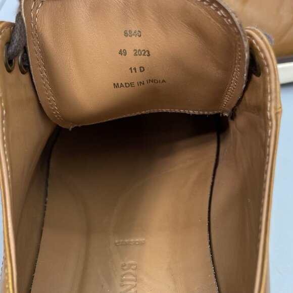 Allen Edmonds Carson Hybrid Derby Shoes Walnut Brown Mens 11 D - Picture 13 of 13